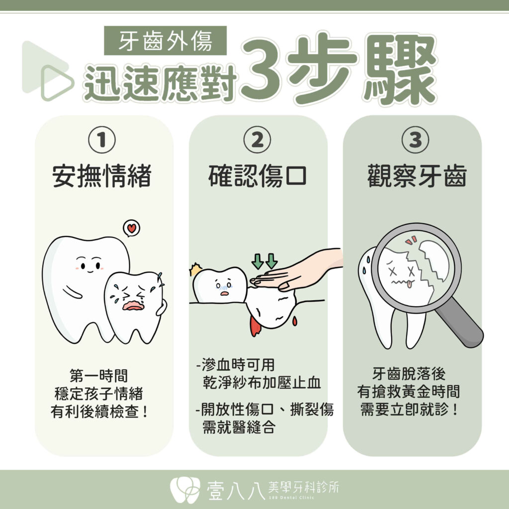 牙齒外傷迅速應對處理3步驟